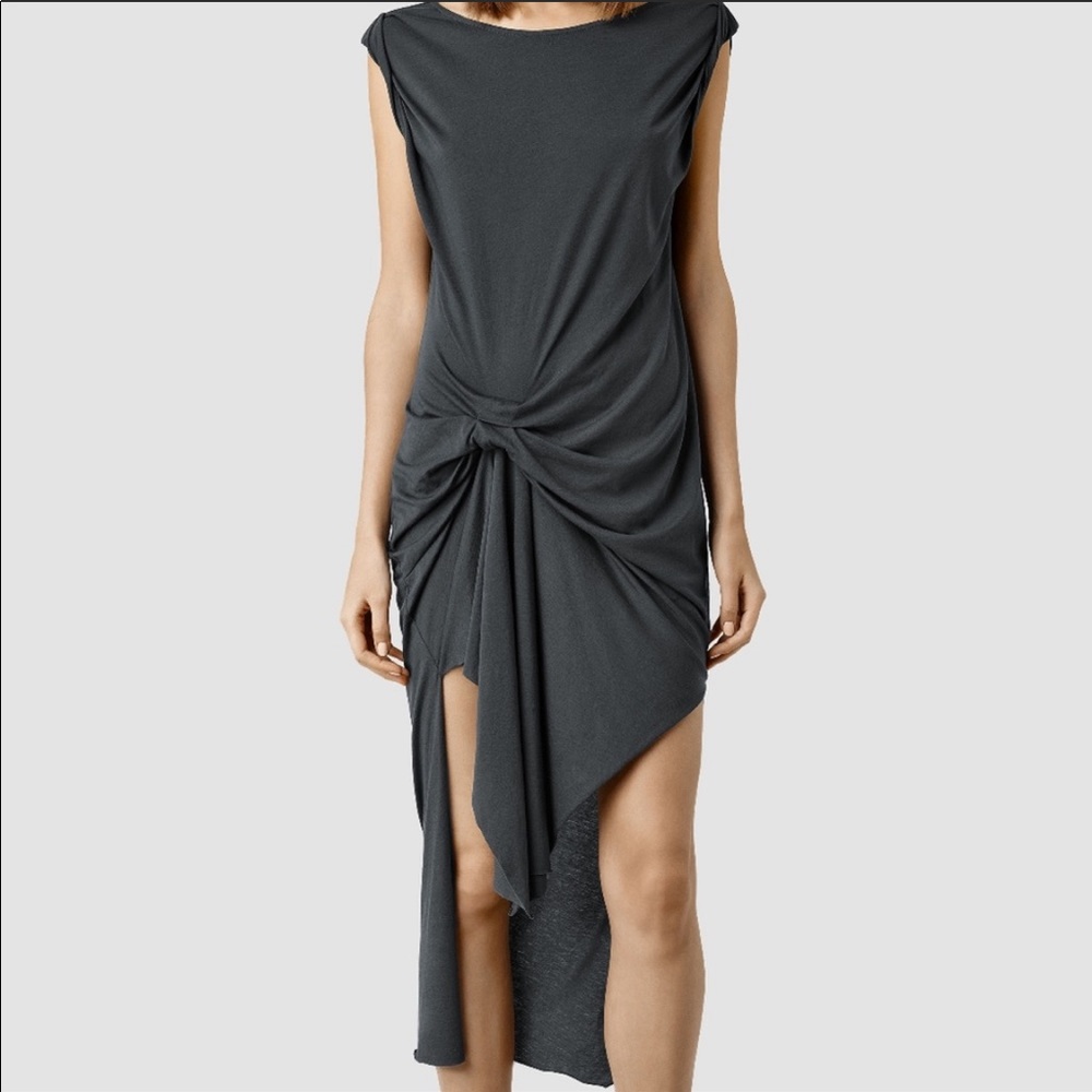 All Saints Devo Riviera Dress in Black size S